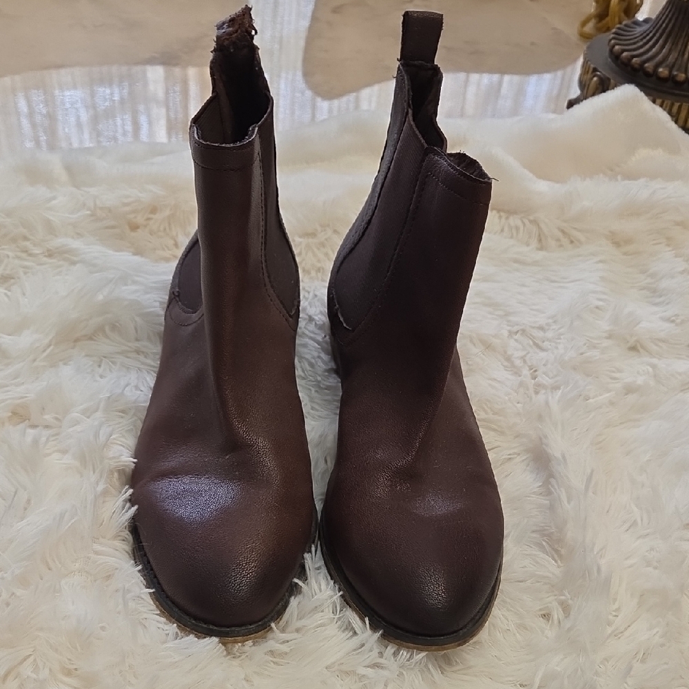 Brown Leather Ankle Boots
